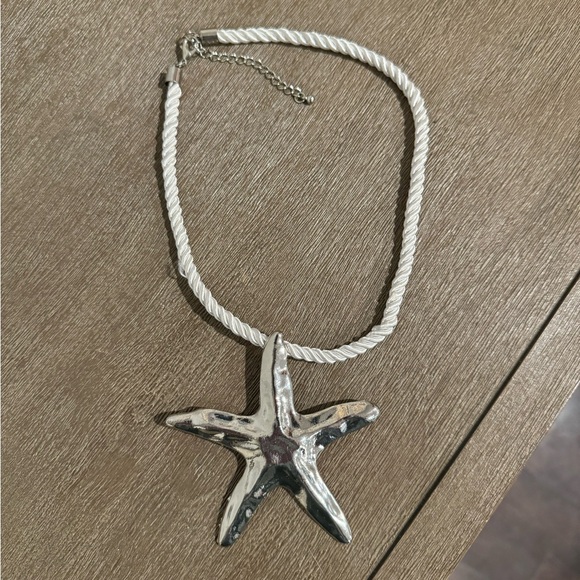 Zara Jewelry - Zara Starfish Necklace silver pendant statement star chrome rope choker
